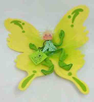 Annalee Doll Green Butterfly Elf Fairy Pixie 15" Large VTG 1970s 1980s W/ Tag