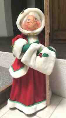 AnnaLee Mobilitee Doll Vintage Large Christmas Jinglebell Mrs. Claus 28-30 Inch