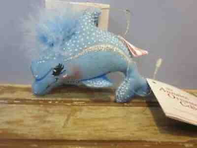 Vintage 2001 Annalee Lord & Taylor Exclusive 4" Blue Dolphin Ornament