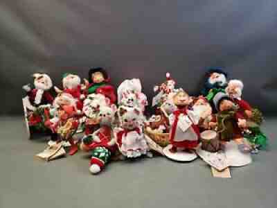 17 Annalee Dolls Christmas Theme w/ Tags Mice, Drummer Boy Gnome Girl w/Tags