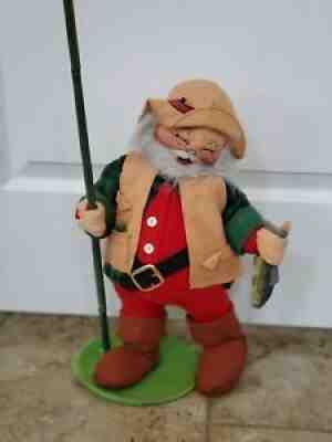 Annalee Fishing Santa 18" Doll Catch of the Day Christmas Mobilitee Fish