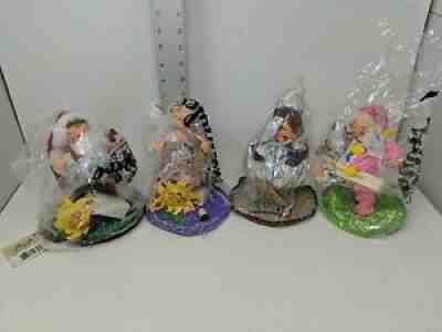 Lot of 4 Annalee Dolls Doll Society Logo Kid Patriotic Mobiltee w/tags (log mfr
