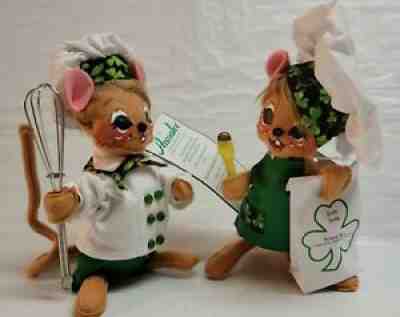 Annalee 6" Lucky Irish Chef & Soda Bread St Patricks Day Doll 2017 & 2012 NWT â?§