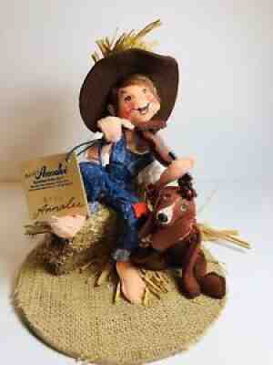 Annalee Doll Hat Country Boy With Violin & Hound Dog Fiddle Violin 8â? Rare