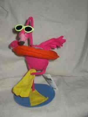 10" Annalee FlamingoÂ  New.Pink Flamingo. Orange inner tube Sunglasses. RARE!