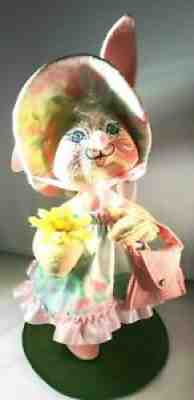 ANNALEE 12" BUNNY w/ Spring Hat & Purse Dressed for the Easter Parade