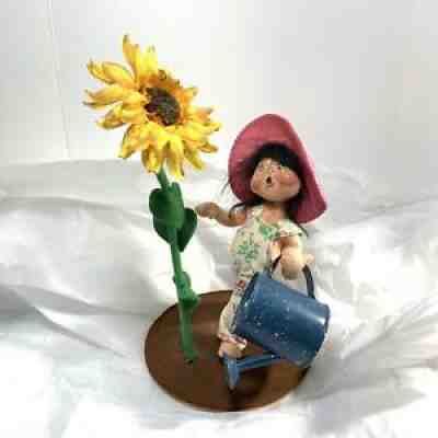 ANNALEE 1998 Sunny SUMMER GIRL Watering Can GARDENING Sunflower Ladybug