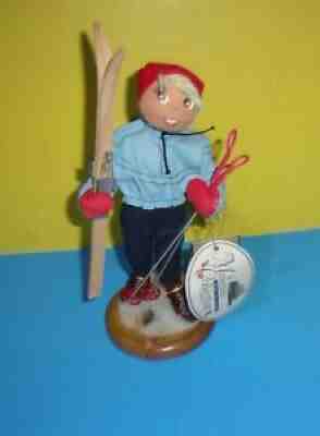 1998 Annalee Museum Collection 1956 Ski Doll 8" Limited Edition On Base w/ Tag