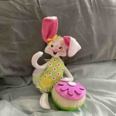 Annalee Dolls 2021 Easter Spring 6in Cupcake Bunny Plush New with Tag