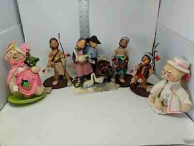 ANNALEE lot of 12 native American Indians pilgrim Americana Easter (157 BBB)