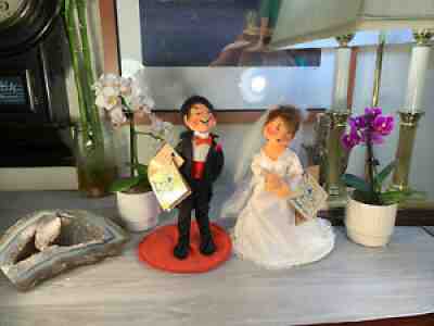 ANNALEE DOLLS Blushing Bride Dashing Groom SET LOT RARE Mint Shape+Tags VTG 1997