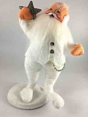 Annalee 7â? Santa in White Vest & Leggings with Gold Star Doll 2001 ~ #503301