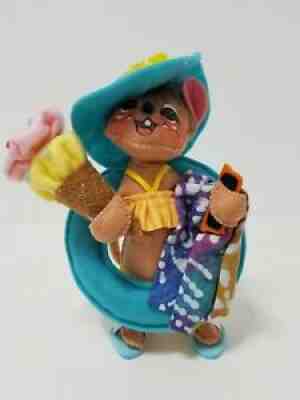 Annalee 6" Sprinkled in Sunshine Beach Mouse with Ice Cream Cone 2020 rare