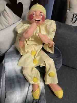 Annalee Doll - Large Pierrot Harlequin Clown 30" RARE