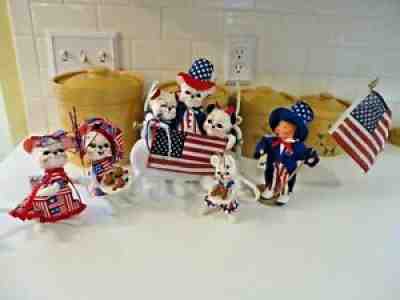 Annalee Dolls Lot of 5 Fourth of July Mice