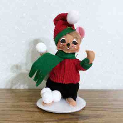 Annalee Snowball Fight Mouse Doll 7.5" Christmas Holiday Winter 2019