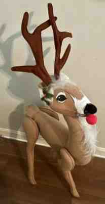 VINTAGE LARGE 44â? ANNALEE MOBILITEE DEER ~ RUDOLPH ~ REINDEER