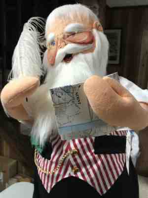 Annalee Mobilitee Doll Christmas Santa Claus Checks His Map Large 30 Inch NWT