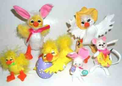 Annalee Easter Spring Ducks Rabbit Mouse Lot 2009-2013