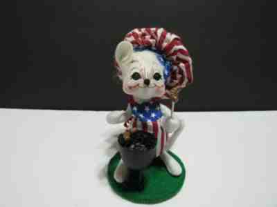 ANNALEE DOLLS 2008 5" PATRIOTIC 4TH OF JULY BBQ PICNIC DAD MOUSE