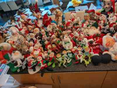 Vintage Annalee Dolls Christmas Set- Multiple pieces 1950s-2000s