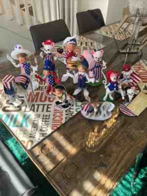 Annalee dolls LOT â?? Patriotic, Fourth of July, Memorial Day. Rare Exclusive.