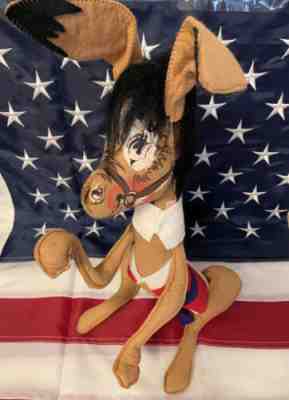 Vintage 1972 Annalee 16" Democratic Donkey 4th of July D9-72