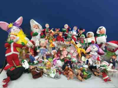 Huge Lot of Annalee Mobilitee Holiday Christmas Easter Dolls Bunny Decorations