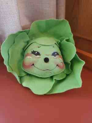 EUC 7" Cabbage Annalee Doll, 1995, Vegetable, Garden, Summer, Harvest