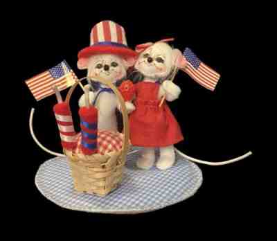 ANNALEE DOLLS, 3", PATRIOTIC Picnic Pals, 4TH OF JULY, #250116, NWT