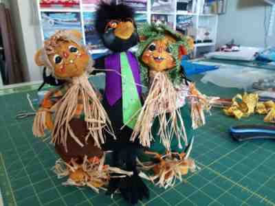 Annalee 10" Mr. Crow's Classroom Teacher Bunch autum scarecrow RARE