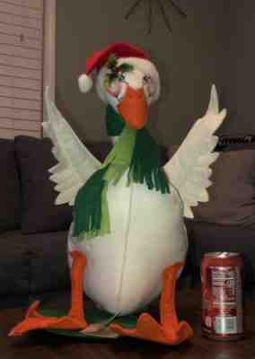 HTF Vintage Annalee Christmas Plush Duck Goose 1986 Large 18â? Poseable Wings