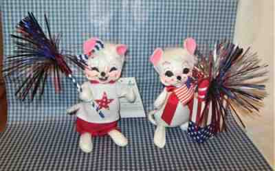ANNALEE 4th of JULY FIRECRACKER SPARKLER MOUSE BOY 2016 GIRL 2018 AMERICAN FLAG