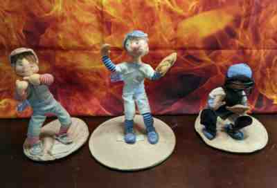 VTG Annalee Baseball Dolls Batter Catcher and Pitcher 1992