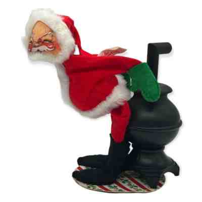 Vtg 1963 Annalee 7â? Santa Clause Warming Hands On Furnace Christmas