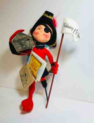 Vtg Annalee Doll Percy The Pirate Patch Eye Treasure Chest w/ Original Tag 10â?