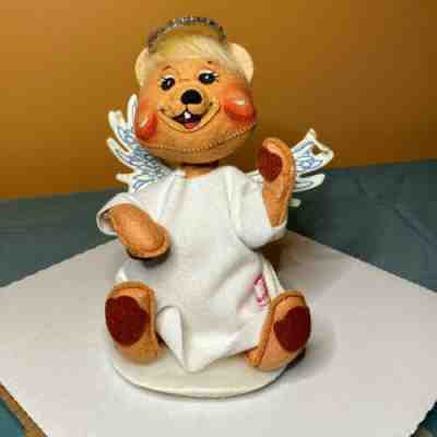 ANNALEE DOLL Christmas 10" Angel Bear Halo Wings 1993 w/ Original Tag #8053