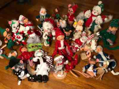 25 Annalee Christmas Doll Toy Decorations Mouse Fiddle Manatee Elf Santa Snowman