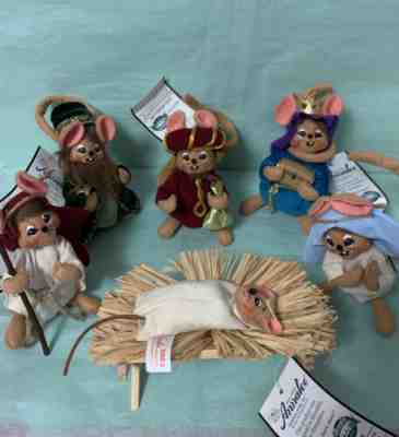 Annalee 4" Mouse Nativity Lot Of 6 #544203 544303 544403 544503 544603 544703