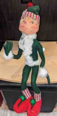 Annalee 22" Christmas Green Candystripe Elf 745505 NWT