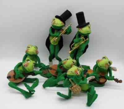 RARE 1987 Annalee Mobilitee Frogs French Horn Trombone Mandolin Other Musicians