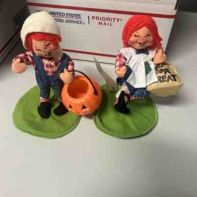 Annalee Halloween Raggedy Ann Tatter and Andy Tags. Have their brown tags.