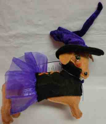 2018 Annalee 5" Dog Witch Halloween Plush Doll 310518 Purple Tutu Retired NWT