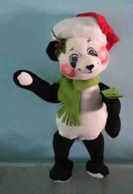 Annalee Christmas Panda Annalee Mobilitee Dolls Inc 21" tall stand 1986 Vintage