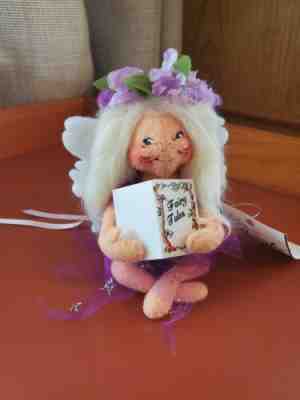 NWT 5" Fairy Tales Pixie Annalee Doll, 2002, lavender dress, flowers, wings