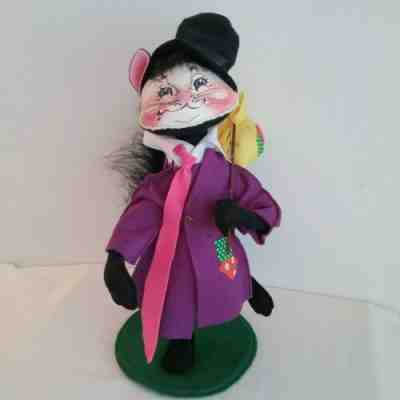 Vintage Annalee 1985 Halloween Hobo Cat with Rucksack, 15 inches