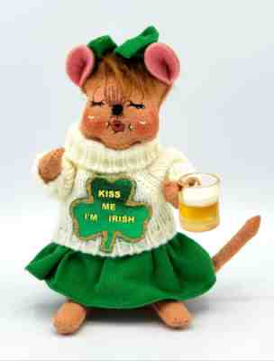 Annalee 2011 CELTIC KISSES Mouse Kiss Me I'm Irish Shamrock Beer Mug St Patricks
