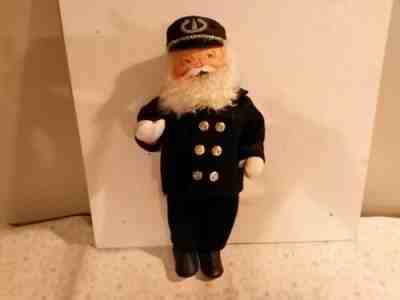 Annalee 2002 Santa Claus as train conductor 15.5" tall
