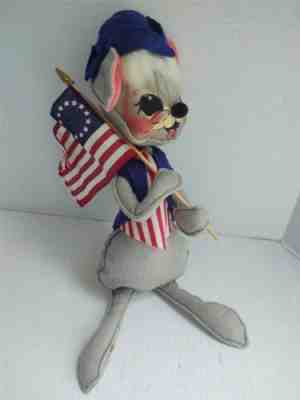 Vintage 1971 Annalee Mobilitee Dolls Large Independence Day Mouse 16 Inches