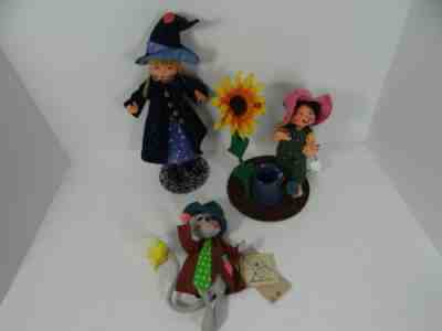 Mixed Lot of 3 Annalee Witch Mouse Hobo Sunflower Flaws